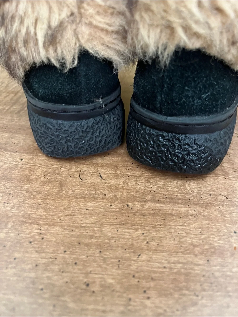 Easy Spirit Black and Brown Faux Fur Winter Boots